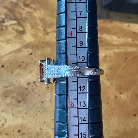 Natural Citrine Sterling Silver Ring Size 5 - Picture 8 of 9